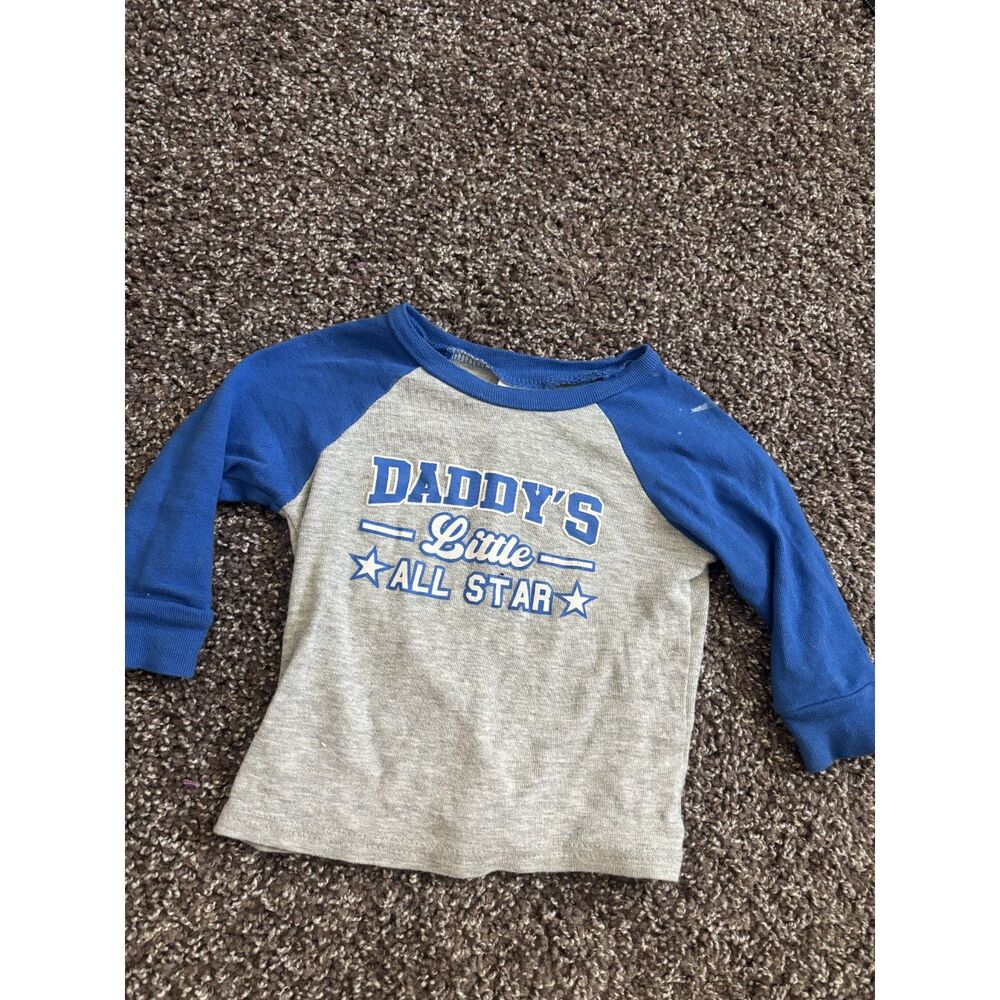 Mon Petit Daddy's Little All Star Raglan Long Sleeve Tee 18 Months
